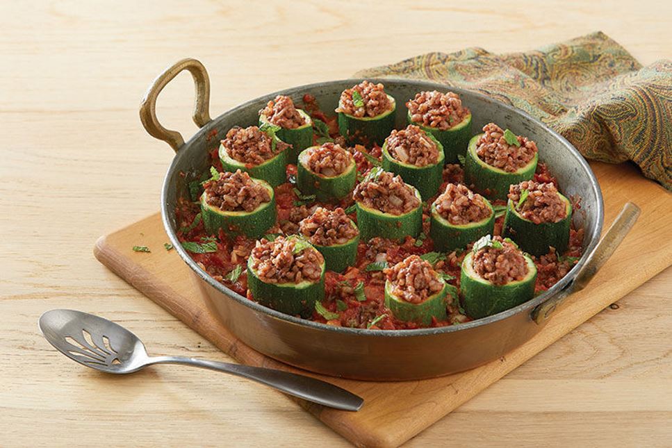 Middle Eastern-Style Stuffed Zucchini Cups